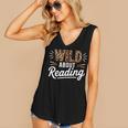 Wild About Reading Books Reader Lover Bookworm Leopard Print Women's V-Neck Tank Top