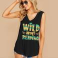 WILD ABOUT READING I Love Books Bookworm Library Day Women's V-Neck Tank Top WILD ABOUT READING I Love Books Bookworm Library Day Women's V-Neck Tank Top