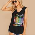 Women Floral Book Big Fan Of Human Rights Liberal Protest Women's V-Neck Tank Top Women Floral Book Big Fan Of Human Rights Liberal Protest Women's V-Neck Tank Top