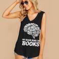 Women's My Brain Runs On Books Reading Bookworm Men Women Women's V-Neck Tank Top Women's My Brain Runs On Books Reading Bookworm Men Women Women's V-Neck Tank Top