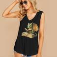 Women's Dragon Bookworm Reading Book Graphic Women's V-Neck Tank Top Women's Dragon Bookworm Reading Book Graphic Women's V-Neck Tank Top