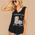 Yarn Quote Easily Distracted By Books And Yarn Reader Women's V-Neck Tank Top