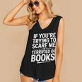 If You'Re Trying To Scare Me I'm Terrified Of Books Retro Women's V-Neck Tank Top