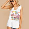 100th Day Of School Teacher 100 Days Coffee Books Women's V-Neck Tank Top