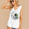 Astronaut Reading Book To Alien Moon Space Astronomy Women's V-Neck Tank Top