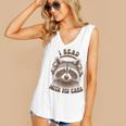 Audio Book Reader Book Lover Raccoon I Read With My Ears Women's V-Neck Tank Top