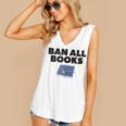 Ban All Books Satire Parody Meme Joke Ironic Sarcastic Weird Women's V-Neck Tank Top