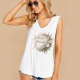 Barely Tolerable Book Lover Bookish Floral Bookworm Women's V-Neck Tank Top