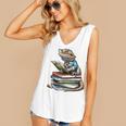 Bearded Dragon Reading Books Matching Bookworm Librarian Women's V-Neck Tank Top Bearded Dragon Reading Books Matching Bookworm Librarian Women's V-Neck Tank Top