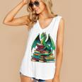 Book Dragon Reading Books Women's V-Neck Tank Top