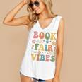 Book Fair Vibes Groovy Retro School Reading Nostalgic Women's V-Neck Tank Top Book Fair Vibes Groovy Retro School Reading Nostalgic Women's V-Neck Tank Top
