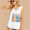 Book Flower Radicalized By Basic Decency Feminist Leftist Women's V-Neck Tank Top