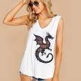 Book Lover Bookworm Reading Books Dragon Women's V-Neck Tank Top