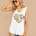 Book Lover Librarian Books Heart Valentine Women's V-Neck Tank Top