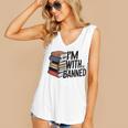 Book Lovers Im With The Banned Books For Reading Librarian Women's V-Neck Tank Top