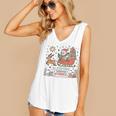 Book Lovers Winter Sleighing Through Stories Tee Premium Tri-Blend Women's V-Neck Tank Top