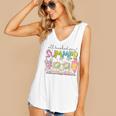 All Booked For Summer Reading Beach Floral Bookish Book Girl Women's V-Neck Tank Top