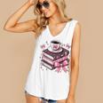 All Booked For Valentine's Teacher Coquette Bow Coffee Book Women's V-Neck Tank Top All Booked For Valentine's Teacher Coquette Bow Coffee Book Women's V-Neck Tank Top