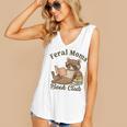 Bookish Feral Moms Book Club Raccoon Mother's Day Bookworm Women's V-Neck Tank Top Bookish Feral Moms Book Club Raccoon Mother's Day Bookworm Women's V-Neck Tank Top
