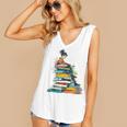 Books Abstract Artist Women Art Painting Books Women's V-Neck Tank Top