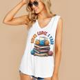 “Books Coffee & Yarn Enthusiast Cozy Reader Women's V-Neck Tank Top