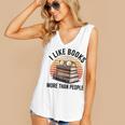 I Like Books More Than People Glasses Women's V-Neck Tank Top