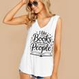 I Like Books More Than People Quote Women's V-Neck Tank Top I Like Books More Than People Quote Women's V-Neck Tank Top