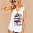 I Like Books More Than I Like People Reader Teacher Bookworm Women's V-Neck Tank Top