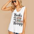 Books Are My Therapy Coffee Books Flowers Bookish Book Lover Women's V-Neck Tank Top Books Are My Therapy Coffee Books Flowers Bookish Book Lover Women's V-Neck Tank Top