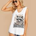 Booktrovert Raccoon Reading And Coffee For Book Lover Women's V-Neck Tank Top