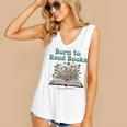 Born To Read Books Forced To Read Emails Book Lover Women's V-Neck Tank Top Born To Read Books Forced To Read Emails Book Lover Women's V-Neck Tank Top