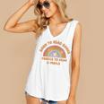 Born To Read Books Forced To Emails Vintage Retro Rainbow Women's V-Neck Tank Top Born To Read Books Forced To Emails Vintage Retro Rainbow Women's V-Neck Tank Top