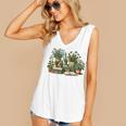 Botanical Garden Plants With Books Women's V-Neck Tank Top Botanical Garden Plants With Books Women's V-Neck Tank Top