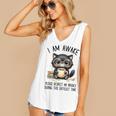 Cat Glasses Coffe Books I Am Awake Please Respect My Privacy Women's V-Neck Tank Top
