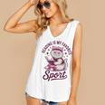 Cat Reading Is My Favorite Sport Retro Book Lover Women's V-Neck Tank Top