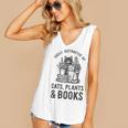Cats Plants And Books Shirt Plant Lover Gardening Women's V-Neck Tank Top