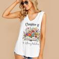 Chapter 11 Years Old 11th Birthday Wildflower Book Lover Women's V-Neck Tank Top