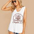 Chapter 21 Book Readers Flower Lovers 21st Birthday Girls Women's V-Neck Tank Top