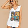 Cheetah Love Reading And Cheetahs Kids Bookworm Women's V-Neck Tank Top Cheetah Love Reading And Cheetahs Kids Bookworm Women's V-Neck Tank Top