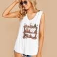 Christmas Cats Bookshelf Gingerbread Women's V-Neck Tank Top