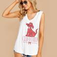 Clifford The Big Red Dog Pink Text With Bow Illustrated Book Women's V-Neck Tank Top