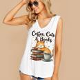 Coffee Cats And Books Lover For Women & Girls Coffee Women's V-Neck Tank Top Coffee Cats And Books Lover For Women & Girls Coffee Women's V-Neck Tank Top