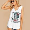 I Like My Coffee ICY & My Books Spicy For Book Lovers Women's V-Neck Tank Top