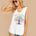 Color Our World Summer Reading Program 2025 Trippy Book Tree Women's V-Neck Tank Top Color Our World Summer Reading Program 2025 Trippy Book Tree Women's V-Neck Tank Top