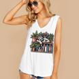 Cosy Sloth In Bookshelf With Plants Women's V-Neck Tank Top