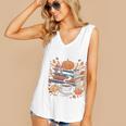 Cozy Autumn Books Fully Booked For Fall Books Pumpkin Women's V-Neck Tank Top