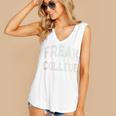 Crazy Antisocial FREAK COLLEGE Introvert Don't Call Me Women's V-Neck Tank Top
