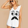 Creepy Face Carrot Halloween Book Character Costume Women's V-Neck Tank Top Creepy Face Carrot Halloween Book Character Costume Women's V-Neck Tank Top