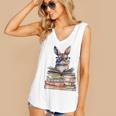 Cute Reading Bunny With Glasses Books Bookworm Reader Book Premium Tri-Blend Women's V-Neck Tank Top Cute Reading Bunny With Glasses Books Bookworm Reader Book Premium Tri-Blend Women's V-Neck Tank Top