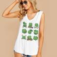 Cute Shamrock Reading St Patricks Day Teacher Book Lovers Women's V-Neck Tank Top Cute Shamrock Reading St Patricks Day Teacher Book Lovers Women's V-Neck Tank Top